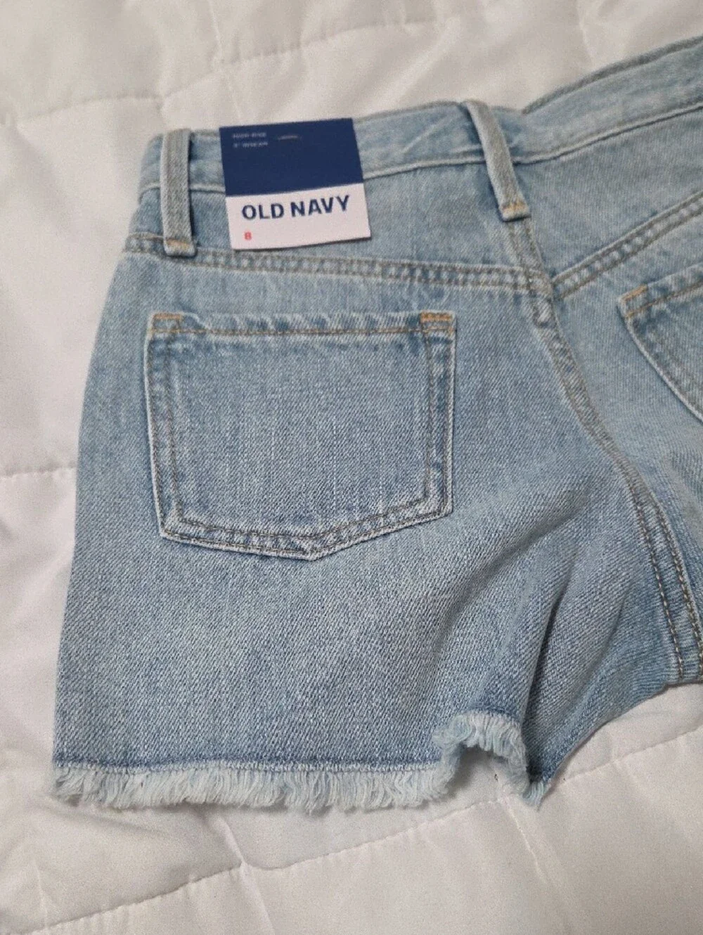 Old Navy Light Blue Distressed Denim Kids Shorts